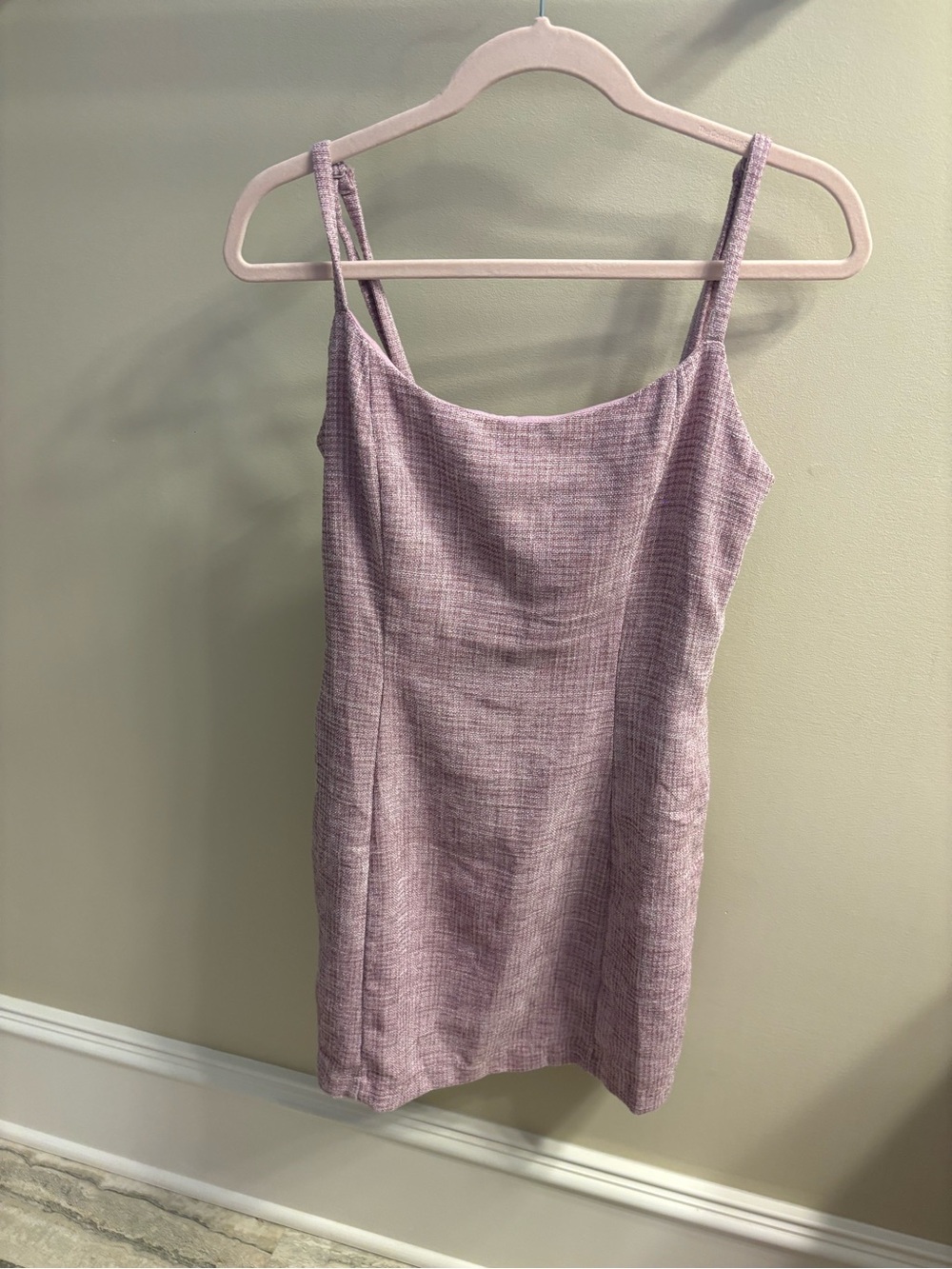 Tweed purple/pink dress